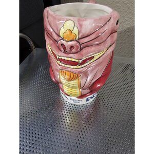 Vintage Novelty Mug Excaliber Red Dragon Fantasy Faire Tankard Mug Scroll Han